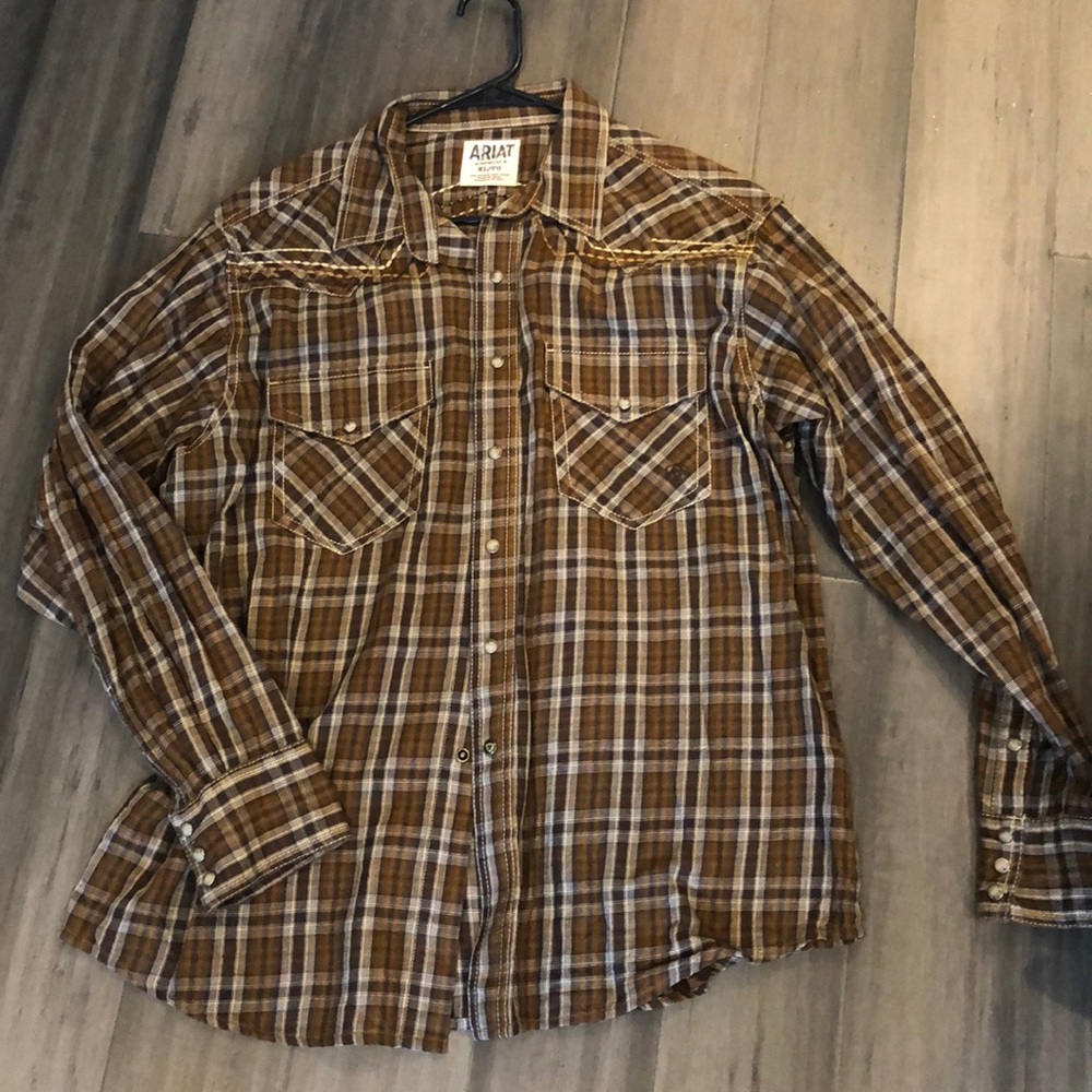 Men’s XL Ariat Plaid Button Down Shirt